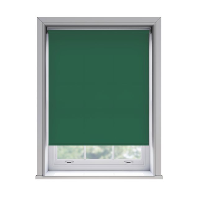 Splash Cacti light filtration roller blind fitted in a white sash window