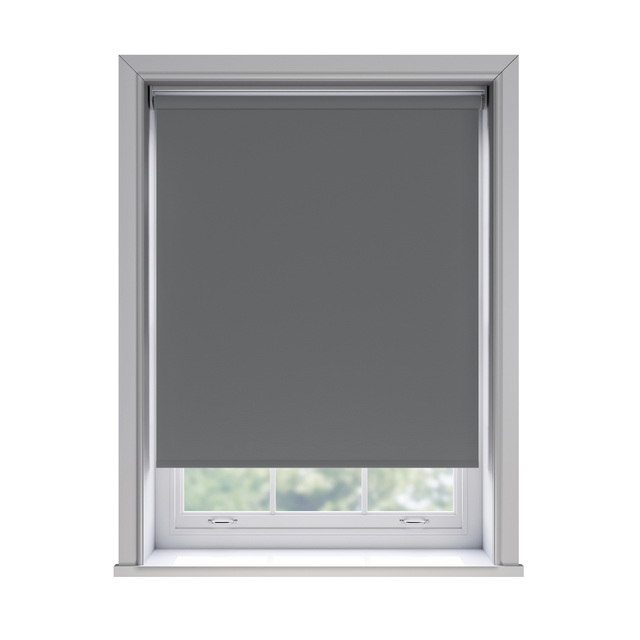 Bella Rock blockout roller blind fitted in a window