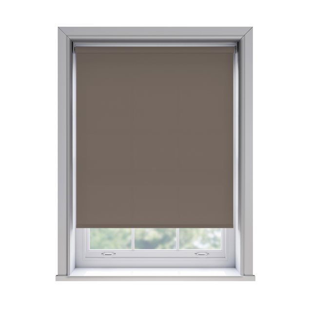 Splash Portobello light filtration roller blind fitted in a white sash window