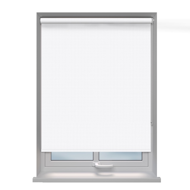 Scope Bare light filtering roller blind fitted in a window