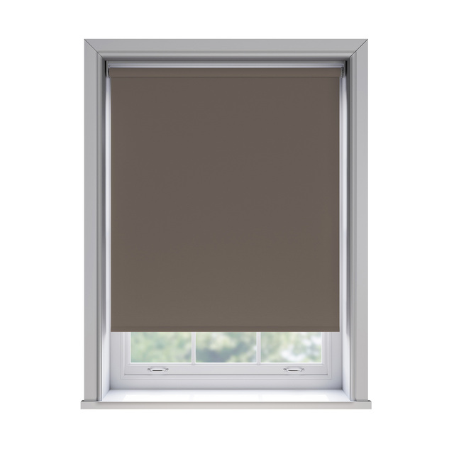 Bella Portobello blockout roller blind fitted in a window