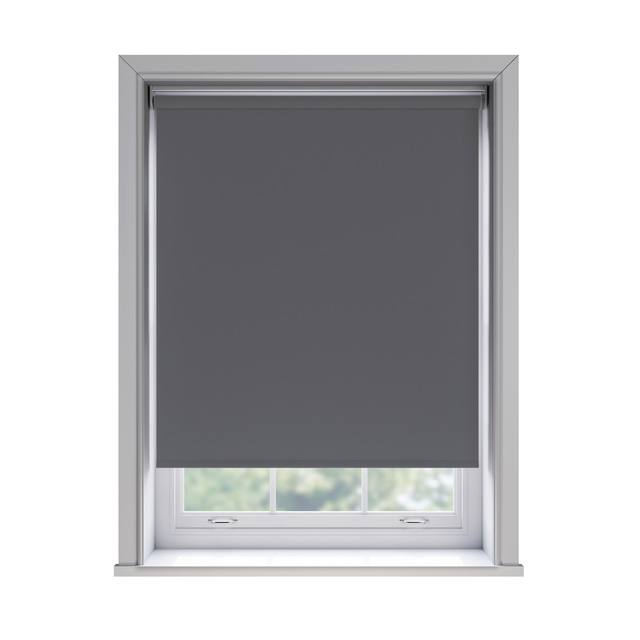 Unilux PVC Anthracite PVC roller blind fitted in a window