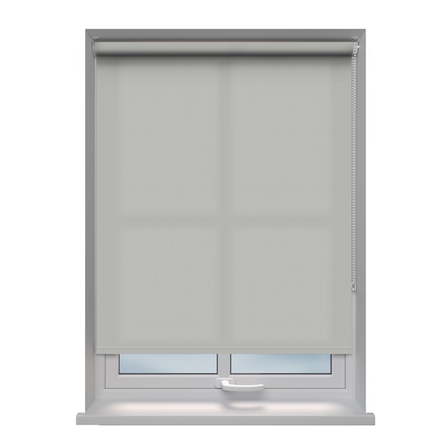 Scope Space light filtering roller blind fitted in a window