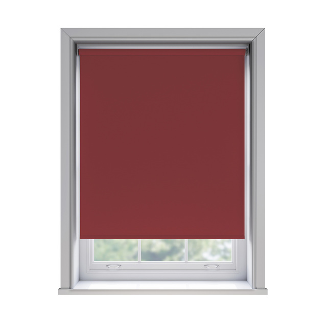 Bella Ruby blockout roller blind fitted in a window