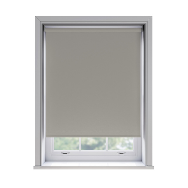 Unilux PVC Stone PVC roller blind fitted in a window
