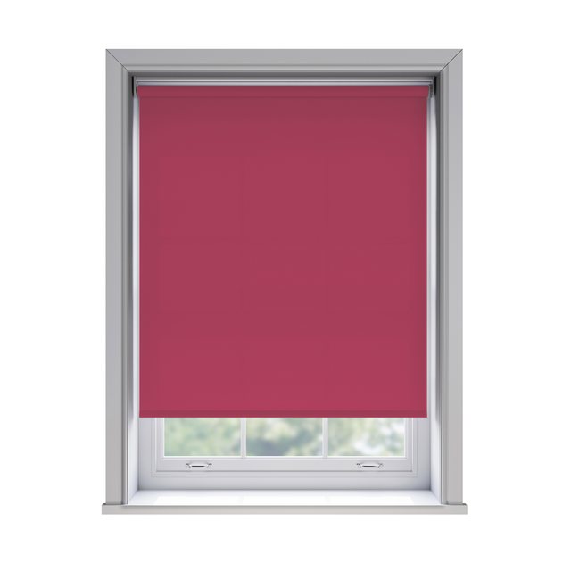Splash Pop light filtration roller blind fitted in a white sash window