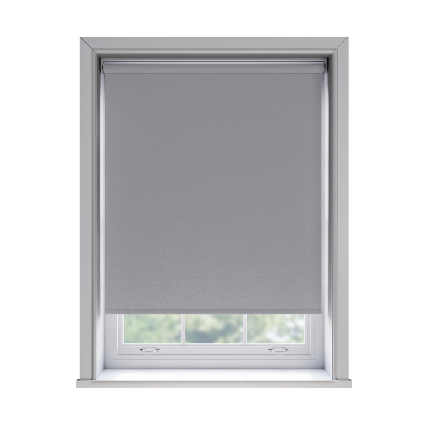 Bella Vellum blockout roller blind fitted in a window