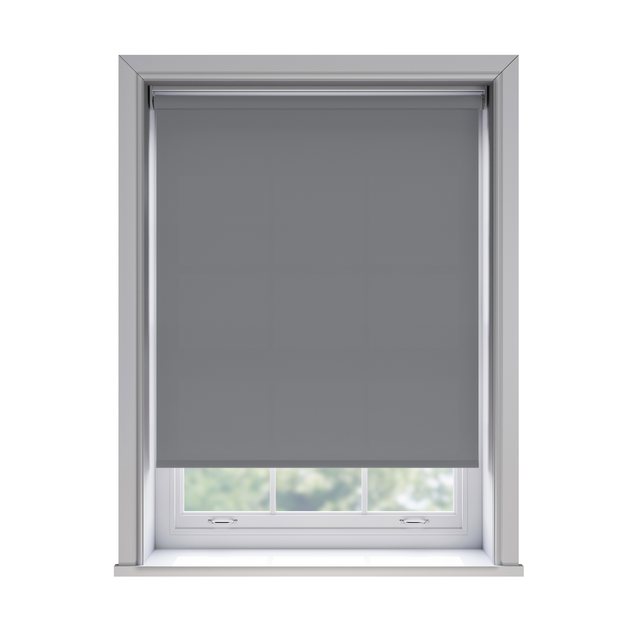 Splash Bullet light filtration roller blind fitted in a white sash window