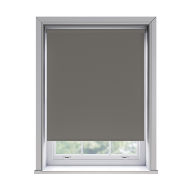 Unilux PVC Granite PVC roller blind fitted in a window