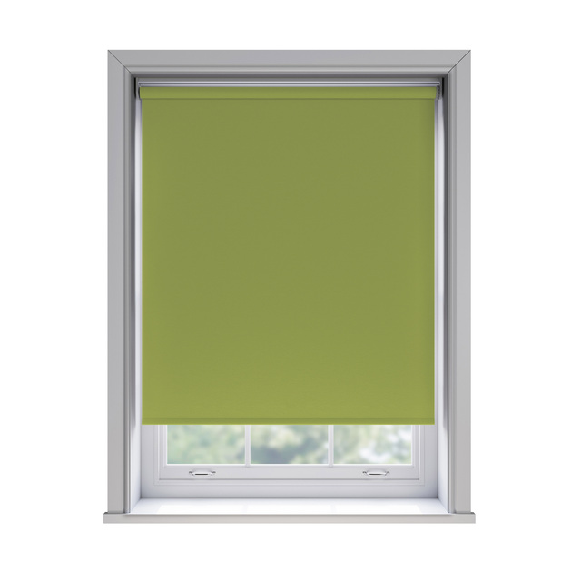 Unilux PVC Lime PVC roller blind fitted in a window