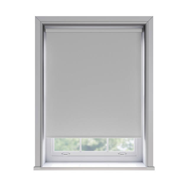 Bella Snow blockout roller blind fitted in a window