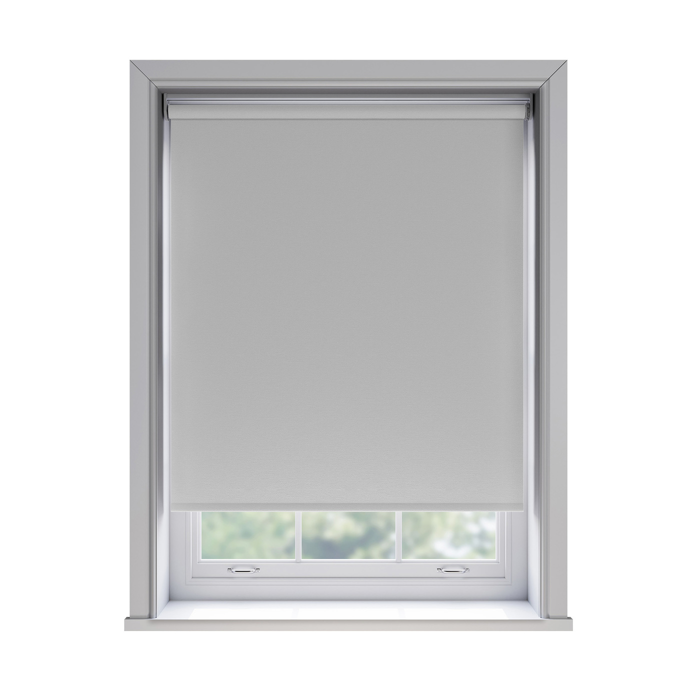 Bella Paper blockout roller blind fitted in a window