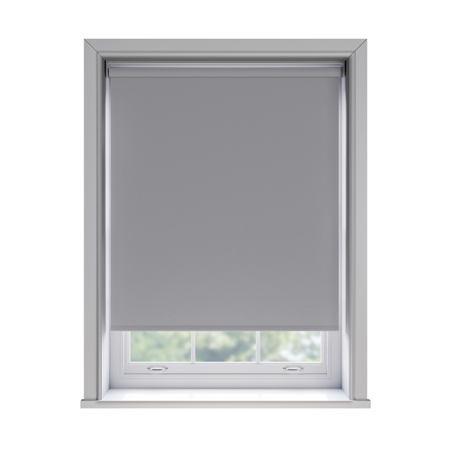 Bella Vellum blockout roller blind fitted in a window