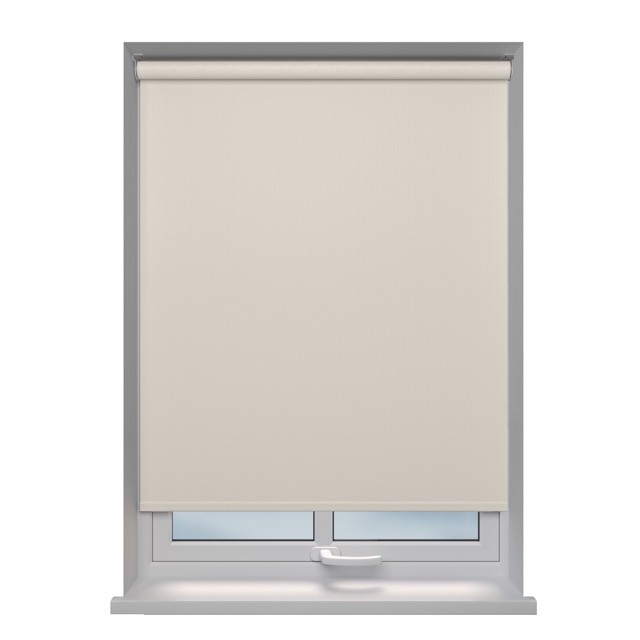 Como Blackout Tranquil blackout roller blind fitted in a window