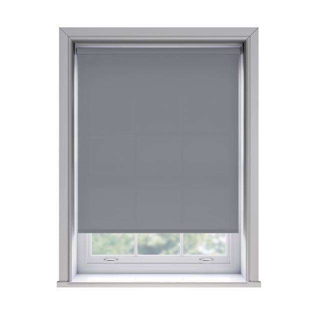 Splash Gable light filtration roller blind fitted in a white sash window