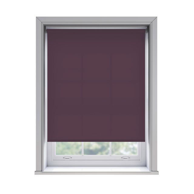 Splash Boujee light filtration roller blind fitted in a white sash window