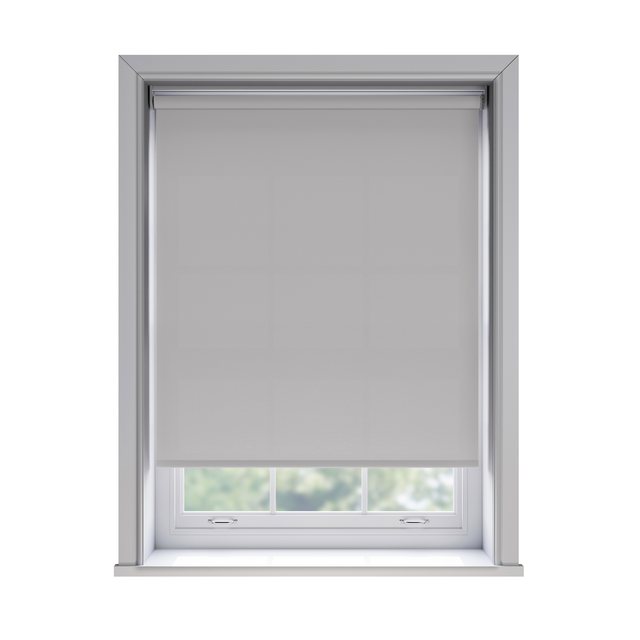 Splash Canvas light filtration roller blind fitted in a white sash window