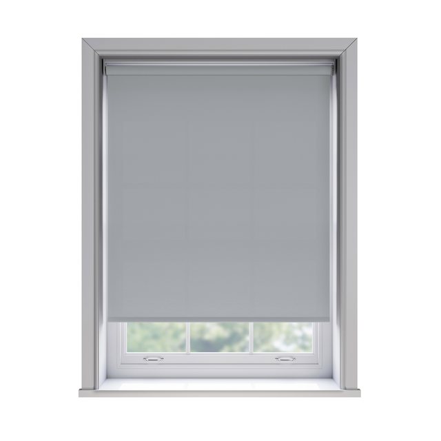 Splash Mirage light filtration roller blind fitted in a white sash window